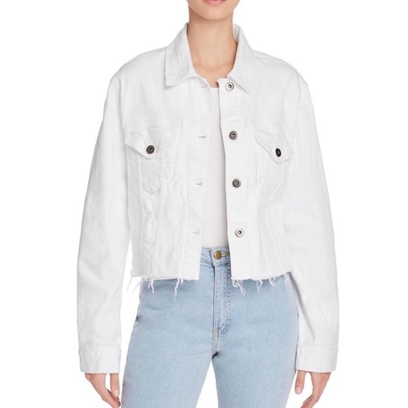 pistola Jackets & Blazers - Pistola Naya Distressed Raw Cropped Jean Jacket